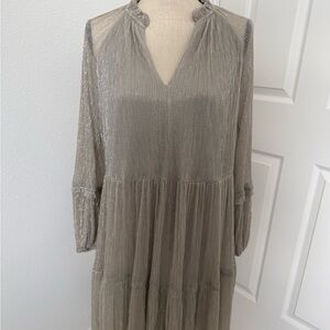 1. State Metallic Long Sleeve Dress